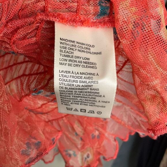 Free People Hello There Floral Semi-Sheer Blouse - Picture 7 of 8